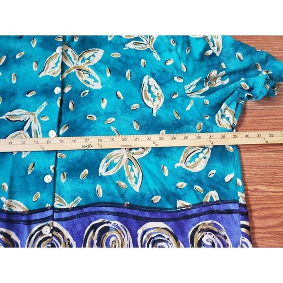 Vintage Bentley Woman Top Women's size 3X? Tunic length MOP Buttons Side Slits - Picture 3 of 8